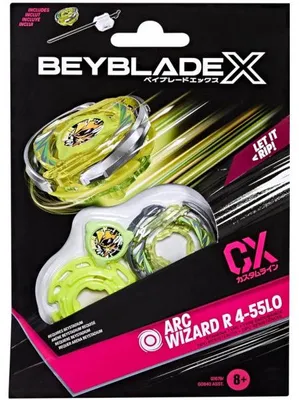 Image de Toupie beyblade x arc wizard r 4-55lo cx - type endurance - pack toupie et lanceur - hasbro g1679