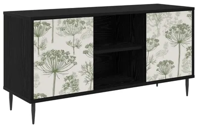 Zdjęcie produktu dla vidaXL Szafka RTV GOTHA, 102 x 33 x 51 cm, czarna, imitacja dębu