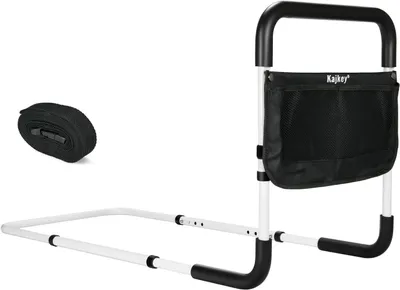 Obrázok produktu pre Zábrana k posteli pre dospelých, nastaviteľná dĺžka 78-95 cm, výška 43-53 cm, uhlíková oceľ, 150 kg, pre
