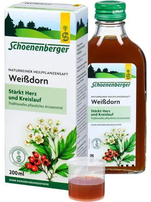 Produktbild von Schoenenberger Naturreiner Heilpflanzensaft Weißdorn 200 ml