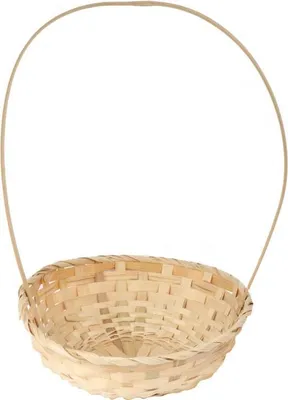 Zdjęcie produktu dla Koszyk wielkanocny naturalny do święconki fi 28 cm WYS 40 CM