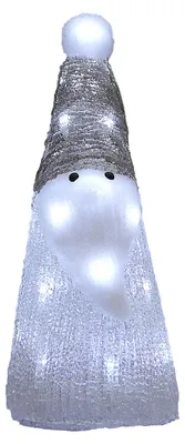 Produktbild von DEUBA® Weihnachtsdeko LED Acryl Figur Weihnachtsmann 31cm Außen Innen Weihnachten beleuchtet Deko Nikolaus Santa Figuren Weihnachtsbeleuchtung Kaltweiß