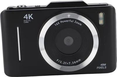 Immagine prodotto di fotocamera digitale 4K per la fotografia, autofocus, 48 MP HD, anti-shake, zoom 16x, schermo da 2,8 pollici, nero