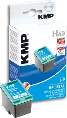 Produktbild von KMP H43 Tintenpatrone color komp. mit HP CB 338 EE Nr. 351XL