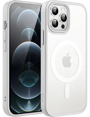 Image de Coque magnétique pour iPhone 12/12 Pro (6,1 pouces), compatible MagSafe, translucide et mate, antichoc, couleur gris