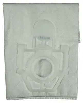A close-up of a vacuum cleaner bag.