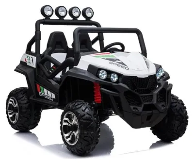 Obrázok produktu pre Detský kočík S2588 – elektrické autíčko na batérie, biele