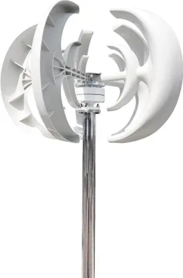 Obrázok produktu pre Veterná turbína, vertikálna os, vysoká účinnosť, biela 2-h, 2000 W-h, 48 V-b