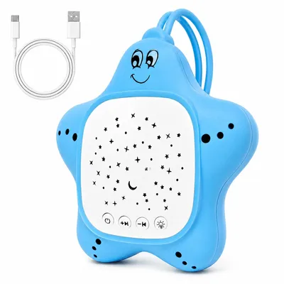 Produktbild von Baby Weißrauschgerät mit Sternenprojektor & Nachtlicht – beruhigende Schlafmusik, Timer & Einschlafhilfe für Neugeborene
