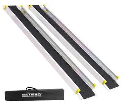 Produktbild von Aluminiumrampe Teleskop Rampe 2er Set Auffahrrampe Laderampe Verladerampe Alu