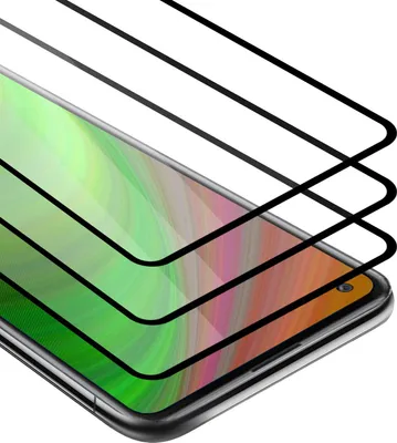 Immagine prodotto di Cadorabo 3x Pellicola protettiva a schermo intero per Xiaomi Redmi 10X 4G in nero Vetro protettivo del display temperato