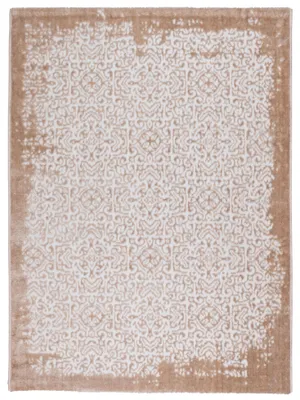 Zdjęcie produktu dla Dywan rosaline ornament szary - kształt: prostokątny, kolor: beżowy, prostokątny: 70×140 cm