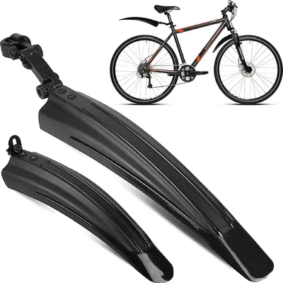 Produktbild von Fahrrad Schutzblech Set 20-26 Zoll Verstellbarer Spritzschutzset Vorne Hinten Schmutzf?nger MTB Quick Release Befestigung Steck Kotflš¹gel zum Schutz vor Spritzwasser Schmutz fš¹r Mountainbike Citybike