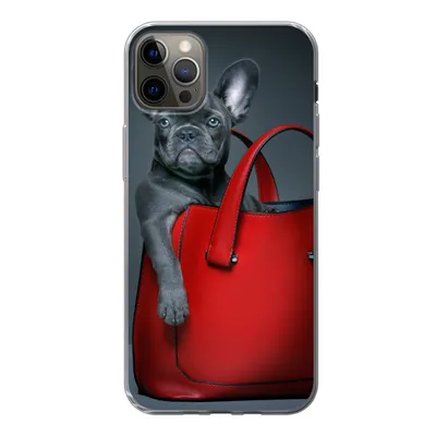 Produktbild von MuchoWow® Handyhülle Schutzhülle Hülle für iPhone 12 Pro Max Hund - Lustig - Tasche - Kinder - Jungen - Mädchen - Kinder Silikon Softcase Handy Hülle - Hartschale