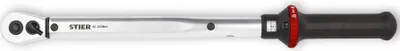 Produktbild von STIER Drehmomentschlüssel 1/2 Zoll, 40-200 Nm, 50 cm, Umschaltknarre, Präzision \u00b13%, Auslösesignal, Vierkantantrieb, Mikrometerskala, Feststellring, Skaleneinteilung 10 Nm, Mikrometer 1 Nm, robust & langlebig, DIN 3120, für Industrie, Automotive, Energie, kontrollierter Rechtsanzug