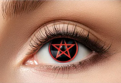 Produktbild von Rotes Pentagramm Kontaktlinsen