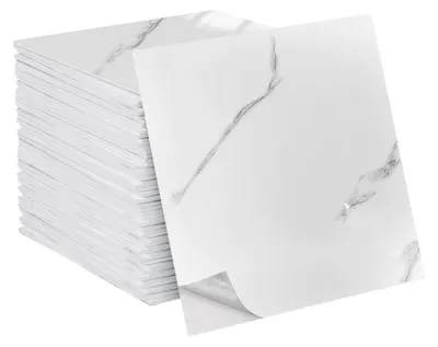 Produktbild von Solidchoice – Selbstklebende Wandfliesen, 24 Stück, Weiß mit Steinoptik
