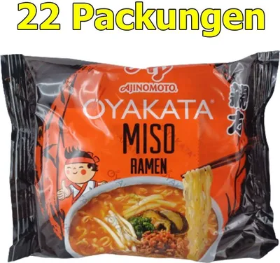 Produktbild von Oyakata Miso Ramen 22er Pack (22 x 83g) asiatische instant Nudeln