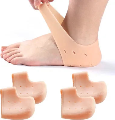 Produktbild von biped HEALTH 2 Paar Gel Fersenpolster Socken z2800(beige)