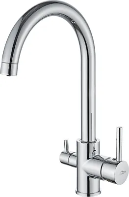 Produktbild von 3 Wege Wasserhahn Küchenarmatur 360° Drehbar Spültischarmatur Trinkwasserhahn Spülbecken Armatur mit Wasserfilter 3 in 1 Mischbatterie