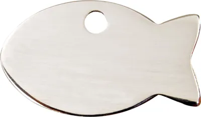 Produktbild von RedDingo Edelstahl Katzenmarke mit individueller Gravur Fisch