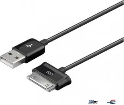 Produktbild von Techly 1.2m USB - Samsung 30-p, Schwarz, USB A, Samsung 30-pin, 1,2 m, Männlich, Männlich