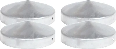 Imagen del producto de 4 abrazaderas de acero, galvanizadas, de 81 mm de diámetro, para postes de madera