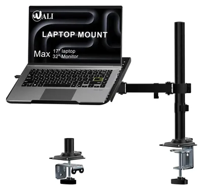 Produktbild von Laptophalter Laptopständer Schreibtisch - Verstellbar - 17 Zoll - 10 kg - Schwarz