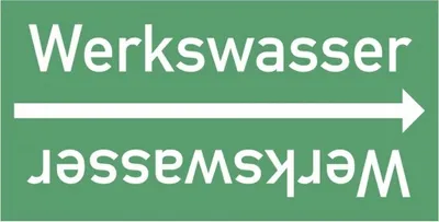 Produktbild von Dreifke® Rohrleitungsband Werkswasser, DIN 2403, ab Ø 15mm, grün/weiß, 33m/Rolle