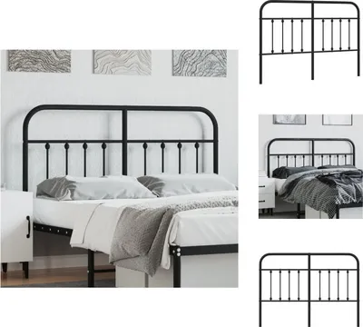 Produktbild von vidaXL Kopfteil Metall Schwarz 150 cm -  Kopf- & Fußenden