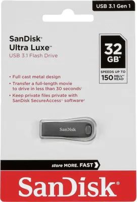 Produktbild von SanDisk Cruzer Ultra Luxe   32GB USB 3.1 150MB/s  SDCZ74-032G-G46