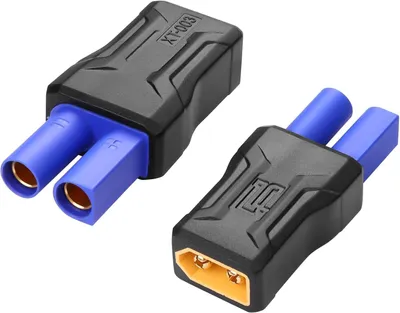Produktbild von 2x EC5 auf XT60 Adapter EC5 Buchse auf XT60 Stecker ohne Kabel für LiPo Akku ESC Ladegerät FPV Drohne RC Auto
