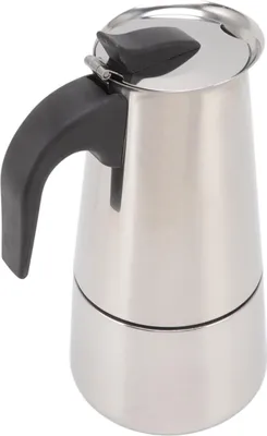 Image de Cafetière Moka Pot portable en acier inoxydable de qualité alimentaire pour la maison et le camping en plein air