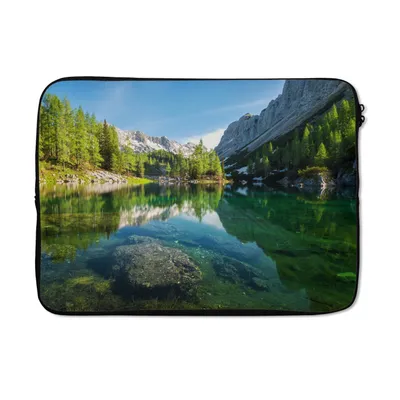 Produktbild von MuchoWow® Laptop Hülle 14 ZollWasser - Berge - Felsen Laptoptasche - Laptoptasche - Stoßsicher - Schutzhaube
