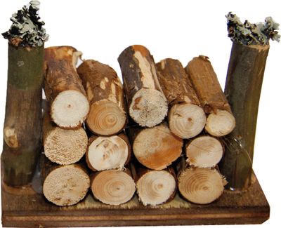 Krippenzubehör Holzstoß groß 5 cm