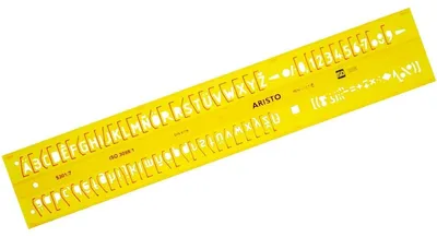 Produktbild von Aristo Schriftschablone gerade 7 mm ISO 3098-1/DIN 6776 H-Profil, Typ B
