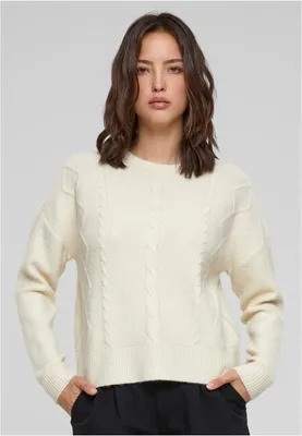 Zdjęcie produktu dla Damska bluzka Urban Classics Ladies Cabel Knit Sweater w kolorze piaskowym – XS