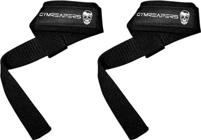 Produktbild von Handgelenkriemen für Gewichtheben Kreuzheben - Gepolstertes Neopren mit 18 Zoll Baumwolle - Krafttraining und Bodybuilding