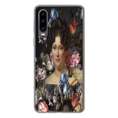 Produktbild von MuchoWow® Handyhülle Schutzhülle Hülle für Huawei P30 Kunst - Blumen - Dubois Drahonet Silikon Softcase Handy Hülle - Kartenbesitzer