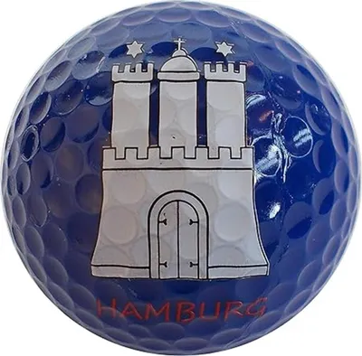 Produktbild von Hamburg Golfball 3er Set - Golfbälle als Fanartikel mit HH Schrift und Stadtwappen Maritimshop (61071)