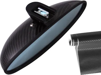 Produktbild von PREMIUM Spiegel Innenspiegel Design Folie Carbon Schwarz für viele Fahrzeuge