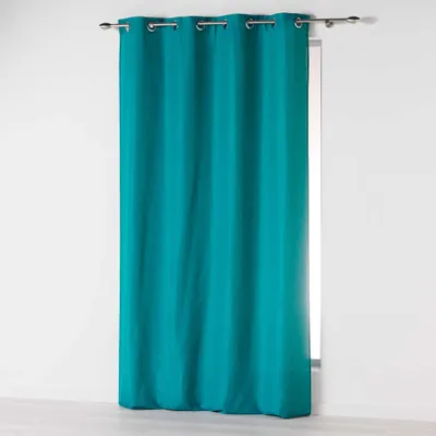 Verdunkelungsvorhang mit Ösen, Blau, 140 x 280 cm, 1 Stück