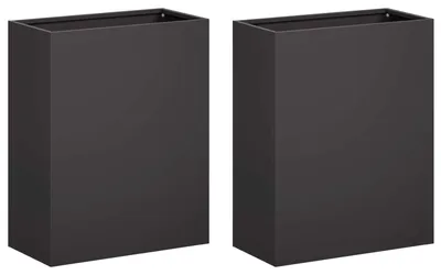 Zdjęcie produktu dla vidaXL Donice ogrodowe, 2 sztuki, czarne, 40 x 20 x 50 cm