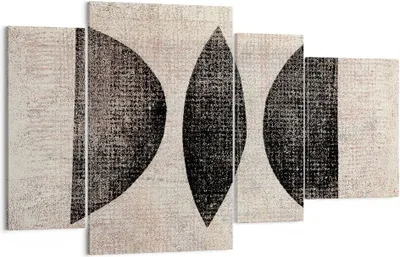 Produktbild von Bild auf Leinwand - Leinwandbild - 4 Teile - Form Figuren Geometrisch - 120x70cm - Wand Bild - Wanddeko - Wandbilder - Leinwanddruck - Bilder - Wanddekoration - Leinwand bilder - DL120x70-5099