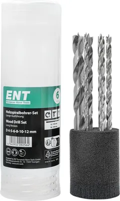 Produktbild von ENT Holzspiralbohrer-Kassette HSS-G Bohrer ø 4-12 mm 6-teilig
