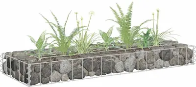 Produktbild von vidaXL Gabionen-Hochbeet Verzinkter Stahl 90x30x10 cm