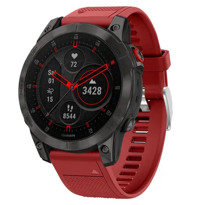 Produktbild von Strap-it Garmin Epix Gen 2 Silikonarmband (Rot)