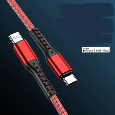 Produktbild von 3er-Set 20-W-PD-Schnellladekabel mit PD-Adapter für iPhone, Typ-C auf Lightning, 1,2 m