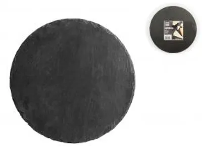 Immagine prodotto di H&H Piatto Pietra Ardesia, Ø 25 Cm, Antracite