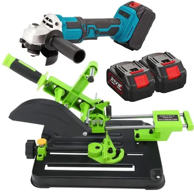 Produktbild von Winkelschleifer Halterung - Universal Schneidständer - Für 100–125 mm Winkelschleifer - Verstellbar - 2er Set